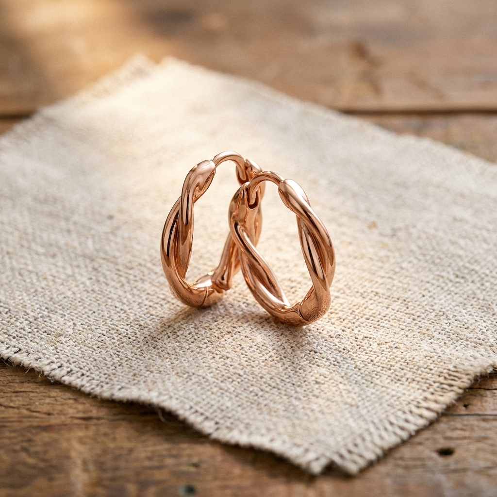 Amelia's Wren Copper Hoop Earrings