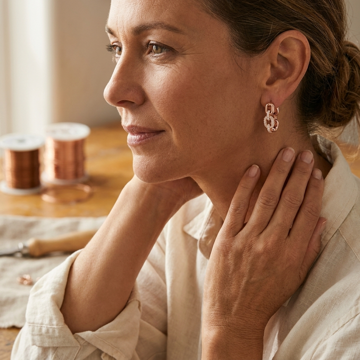Amelia's Tor Copper Earrings