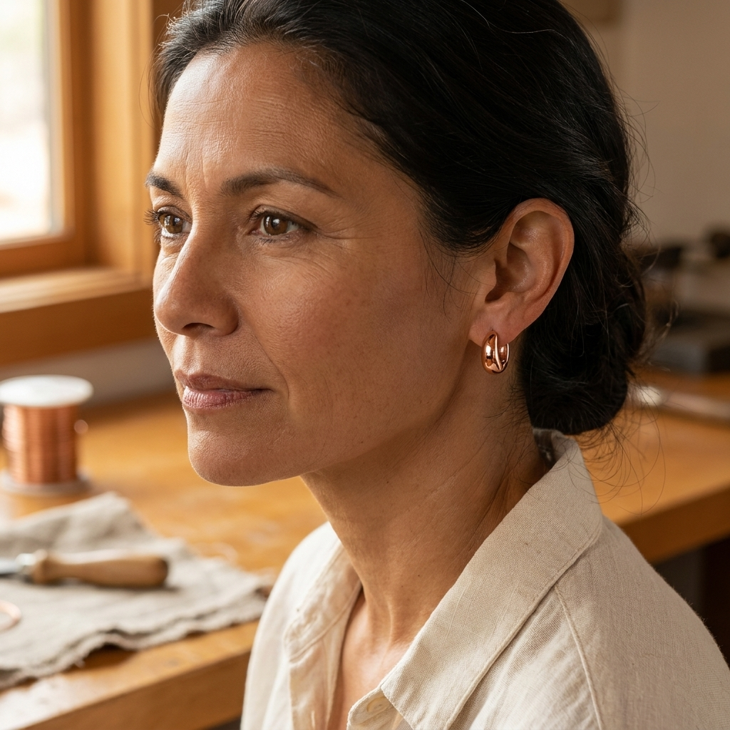 Amelia's Linnet Copper Hoop Earrings