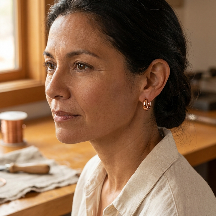 Amelia's Linnet Copper Hoop Earrings