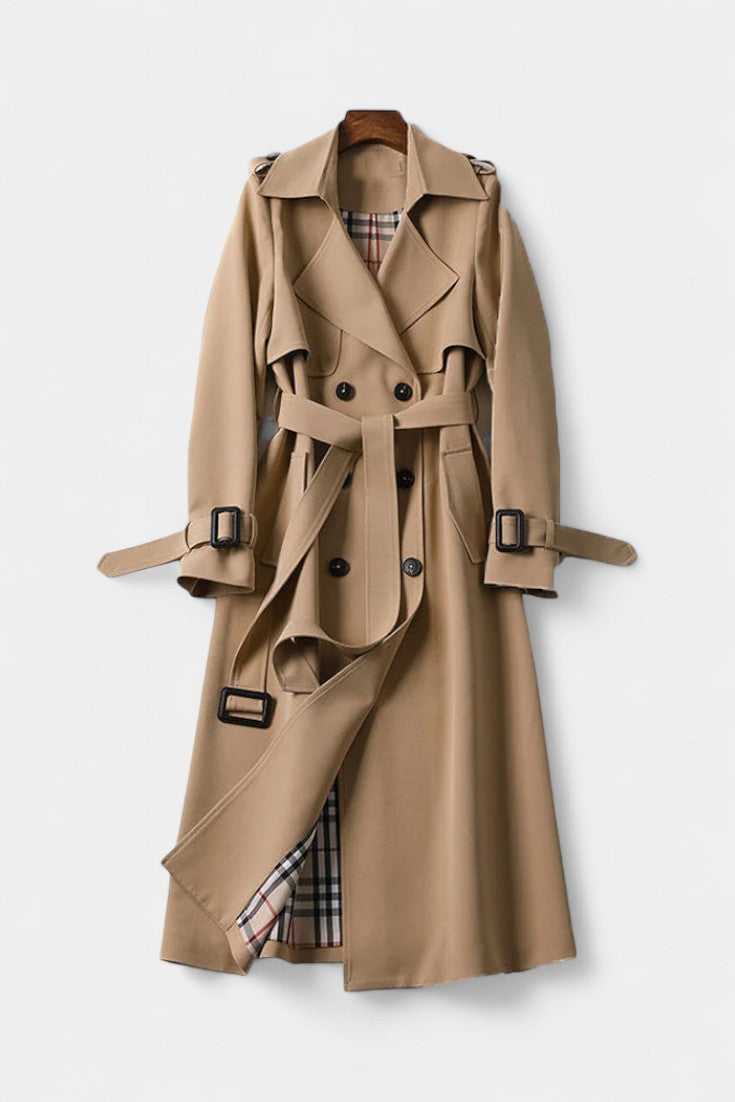 Guinevere | Double-Breasted Belted Trench Coat