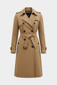 Guinevere | Double-Breasted Belted Trench Coat