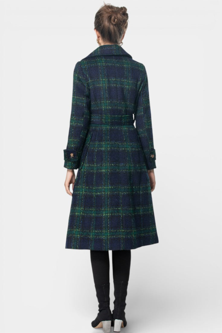 Sabella | Checked Longline Coat