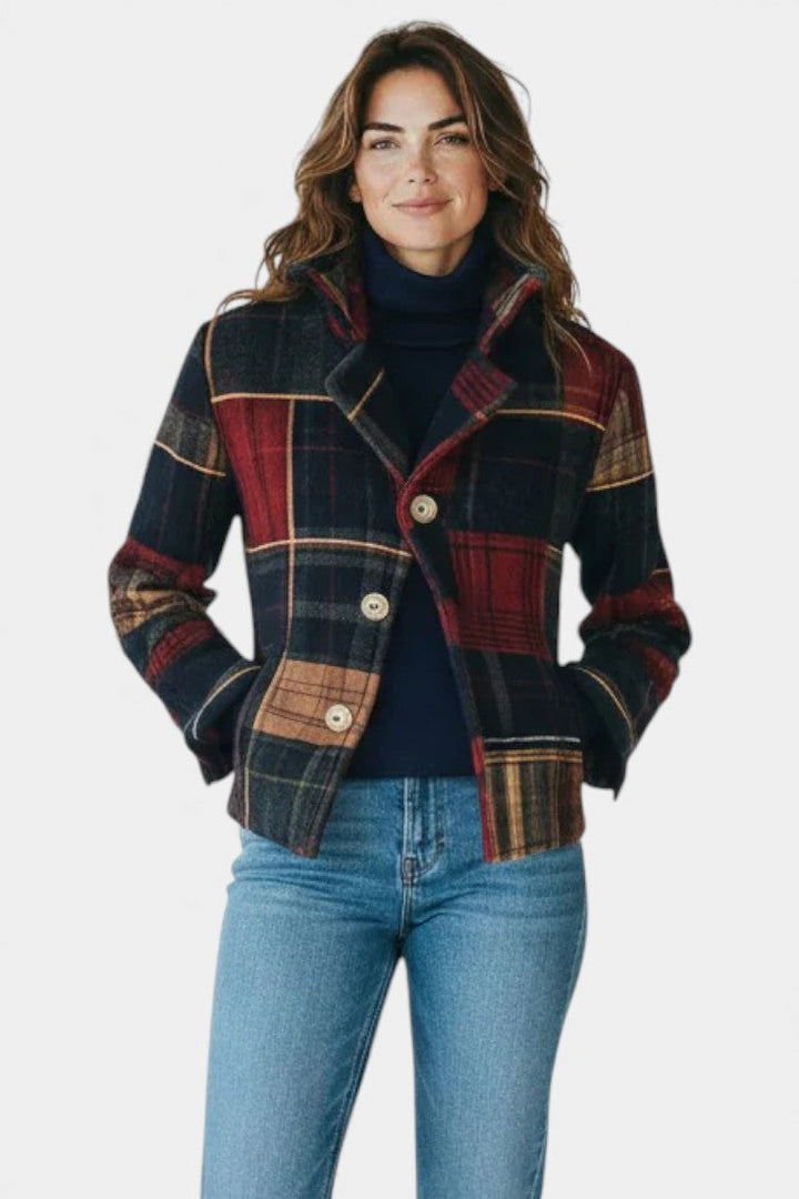 Emma | Timeless Checked Cropped Jacket
