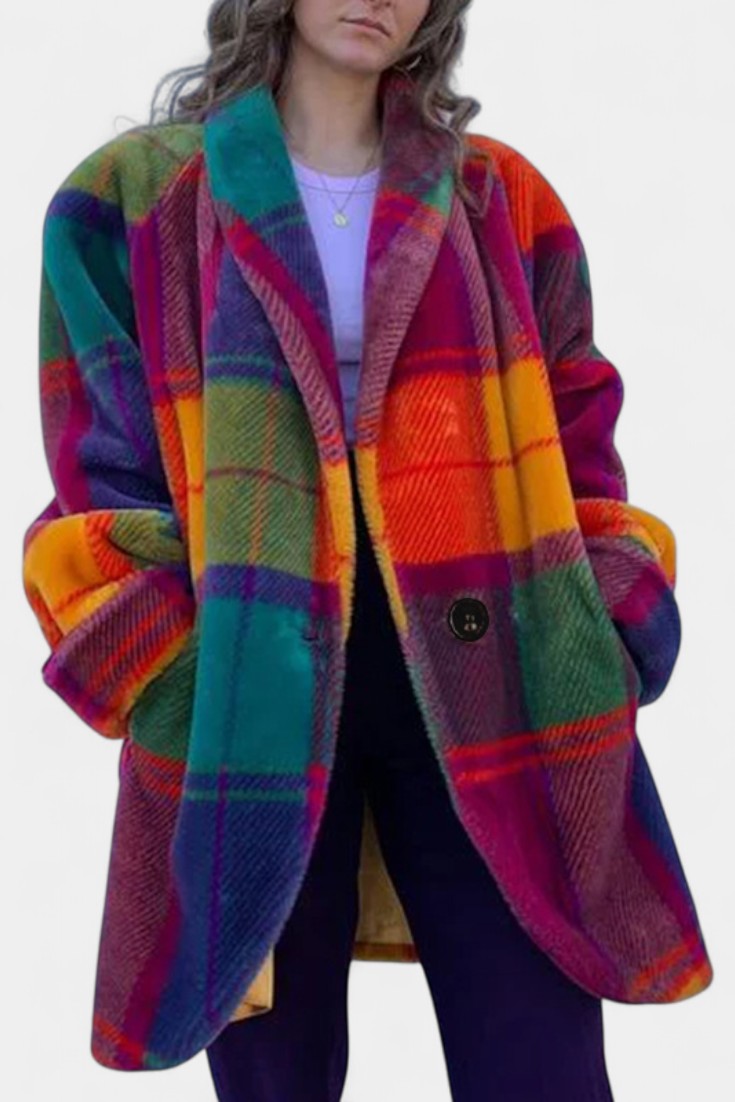 Ramona | Bold Checked Oversized Coat