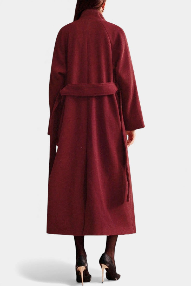 Lenora | Belted Long Wrap Coat