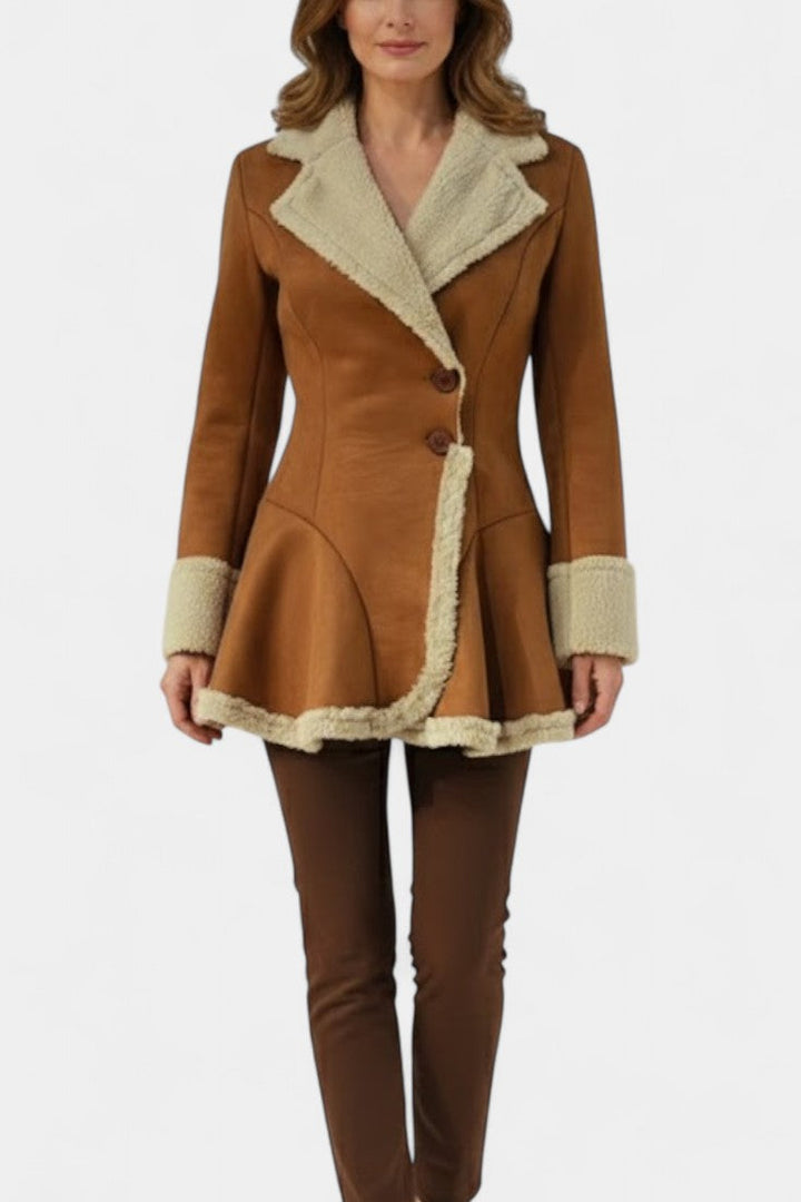 Agatha | Fitted Flared Button Coat
