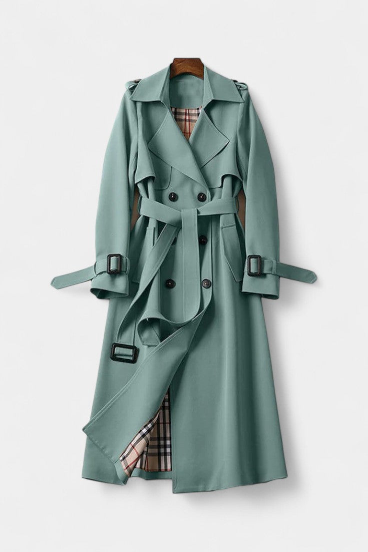 Guinevere | Double-Breasted Belted Trench Coat