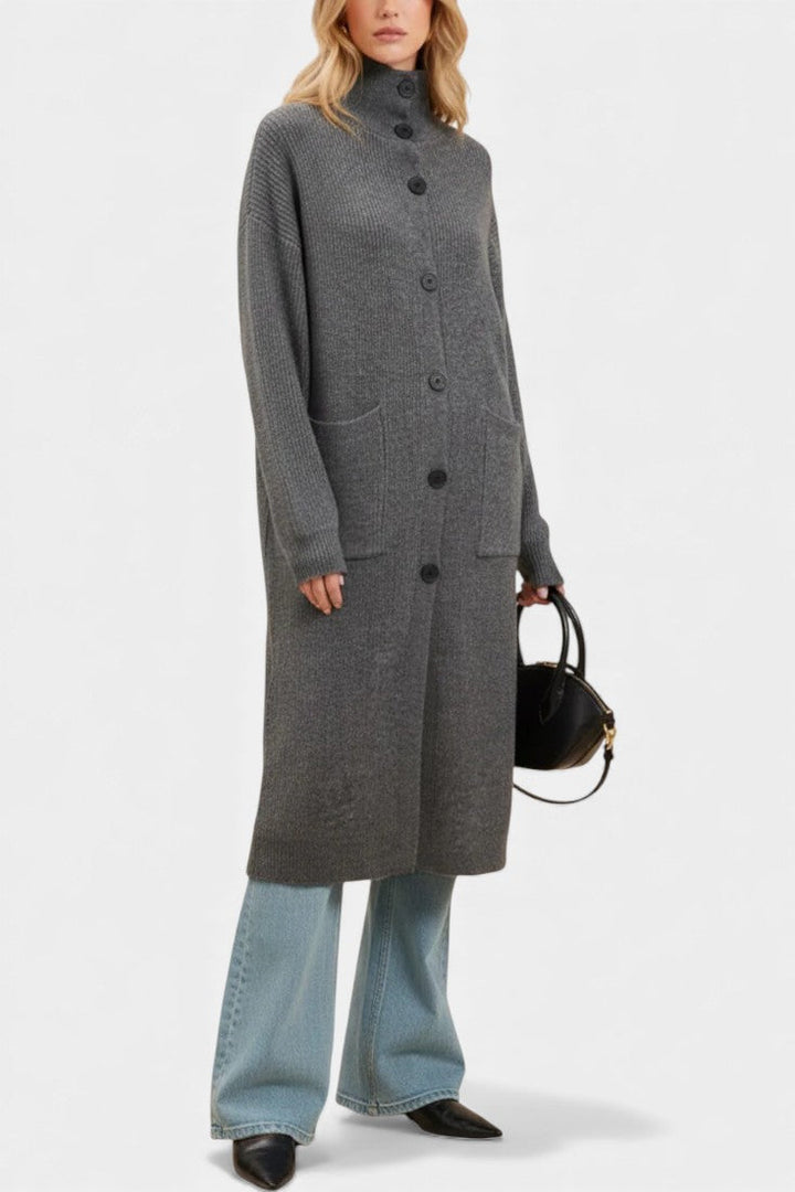 Amelie | Longline Roll Neck Coat