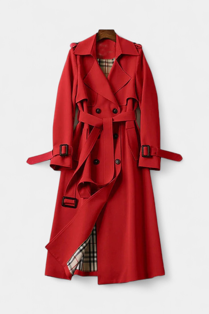 Guinevere | Double-Breasted Belted Trench Coat