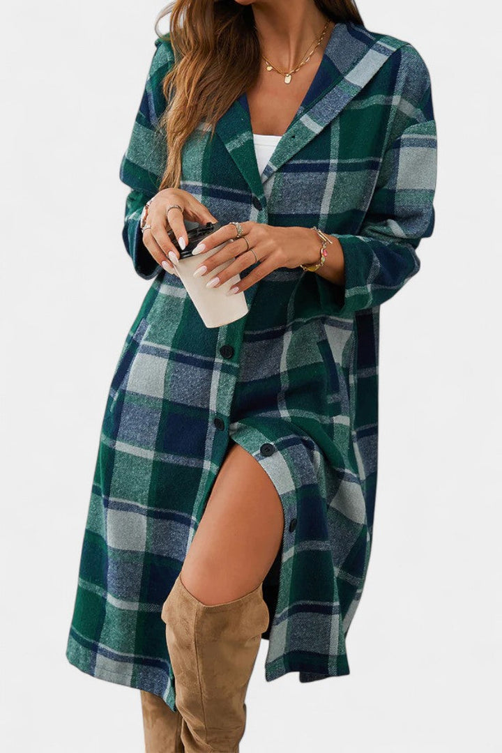 Odile | Hooded Check Jacket
