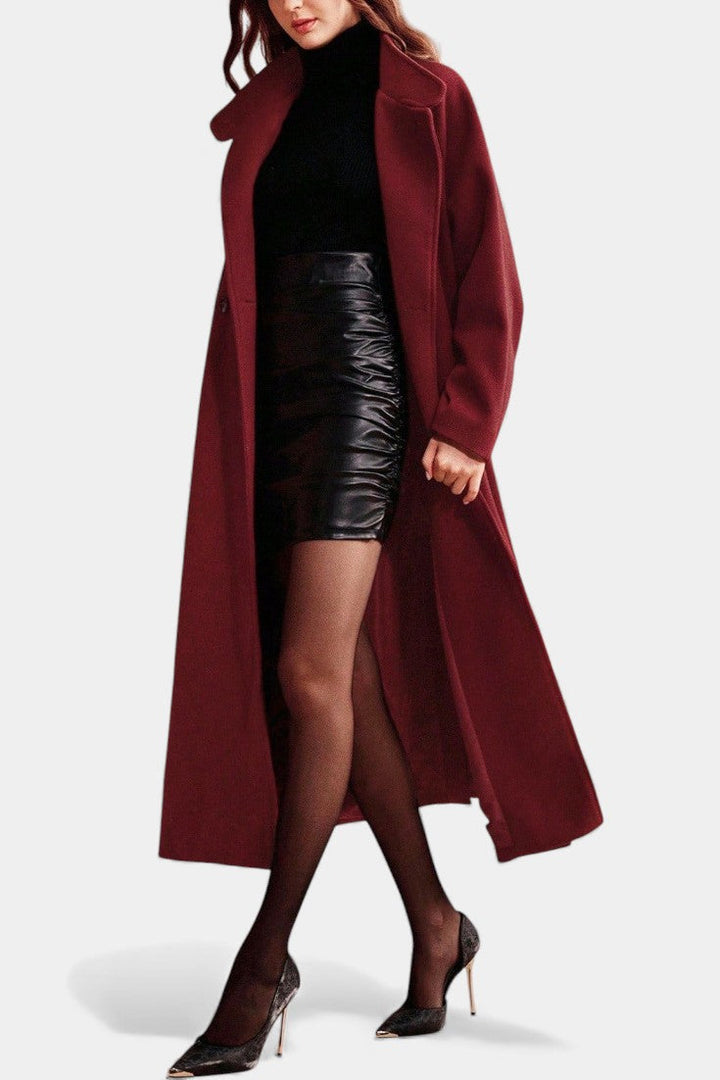 Lenora | Belted Long Wrap Coat