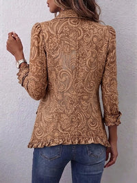 Concepción | Retro Floral Ruffled Jacket