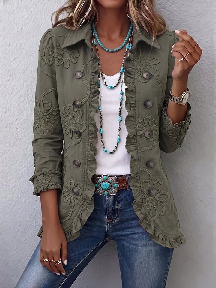 Ascensión | Ruffled Embroidered Jacket
