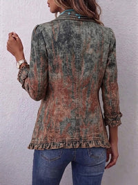 Benita | Ruffled Ombre Textured Jacket