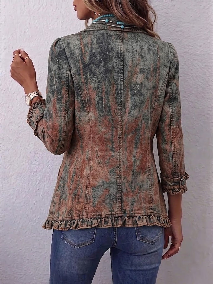Benita | Ruffled Ombre Textured Jacket