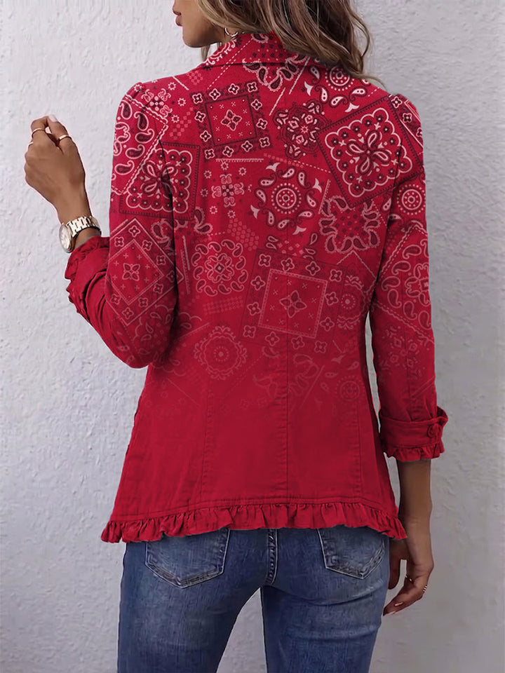 Clotilde | Ruffled Ombre Cashmere Jacket