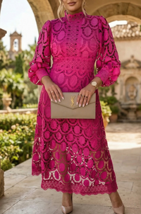 Eloah | Elegant Lace Midi Dress